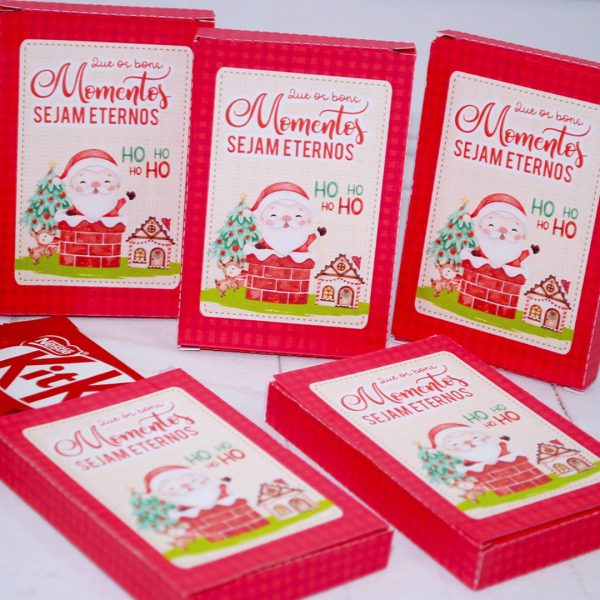 Lembrancinha de Natal Caixinha Para Kit Kat
