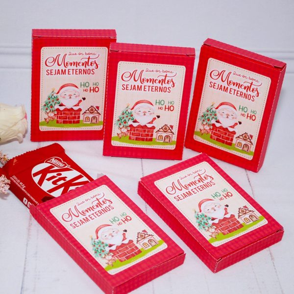 Lembrancinha de Natal Caixinha Para Kit Kat