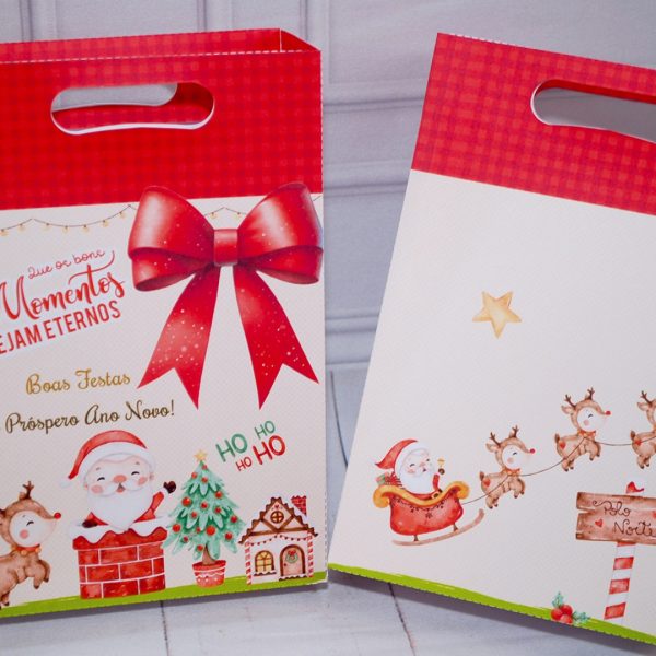 Lembrancinha de Natal Sacolinha Para Lembrancinha