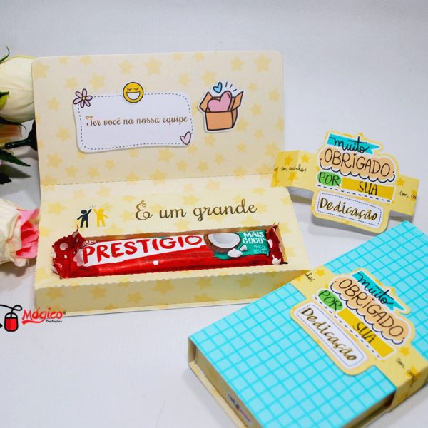 Brinde para funcionários/equipe Caixinha para prestigio