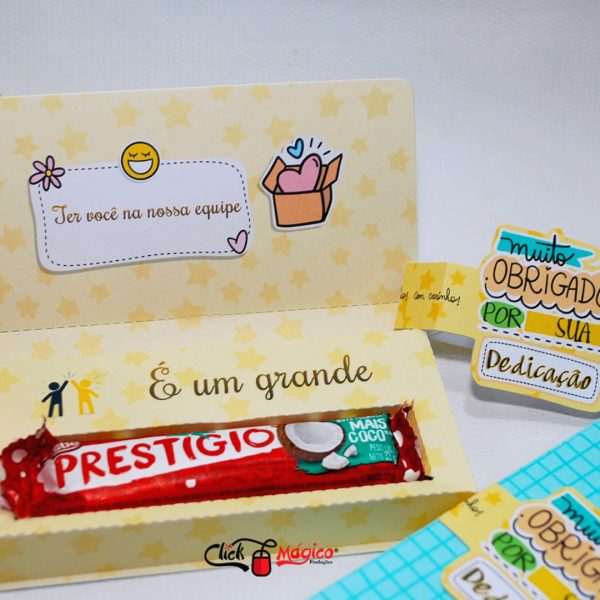 Brinde para funcionários/equipe Caixinha para prestigio