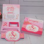Outubro Rosa Caixinha para Talento e Prestigio - Estampa Rosa Claro