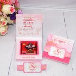 Outubro Rosa Caixinha para Mini Talento - Estampa Rosa Claro