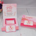 Outubro Rosa Caixinha para Mini Talento - Estampa Rosa Claro