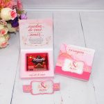 Outubro Rosa Caixinha para Mini Talento - Estampa Rosa Claro
