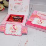 Outubro Rosa Caixinha para Mini Talento - Estampa Rosa Claro