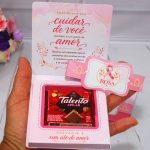 Outubro Rosa Caixinha para Mini Talento - Estampa Rosa Claro