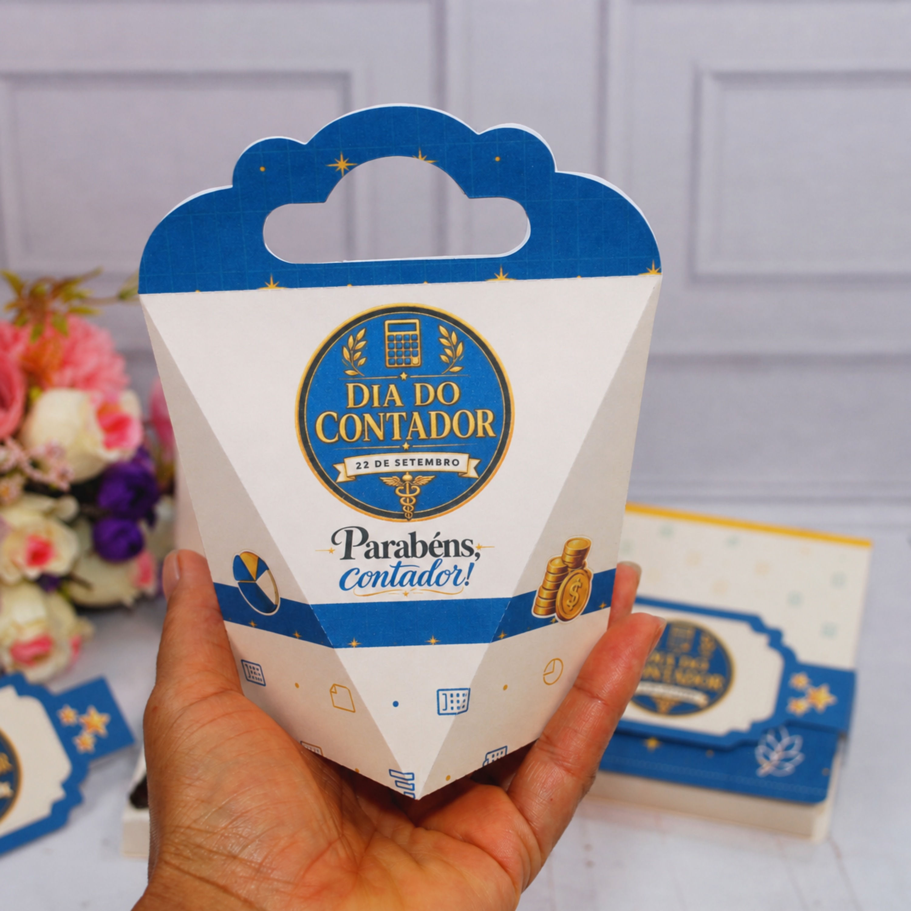 Dia do Contador Caixinha para Mimos e Lembrancinhas montada