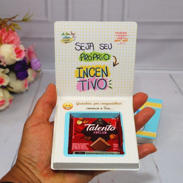Lembrancinha para novo funcionário caixinha mini talento