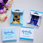 Novembro Azul Caixinha para 3 Bis ou Mini Talento - Estampa Clean