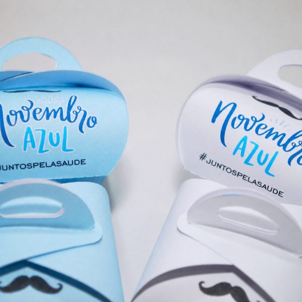 Novembro Azul Clean Porta Bombom