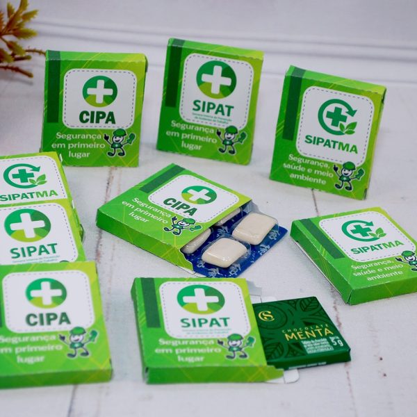 Lembrancinha CIPA, SIPAT e SIPATMA Caixinha para Chicletes