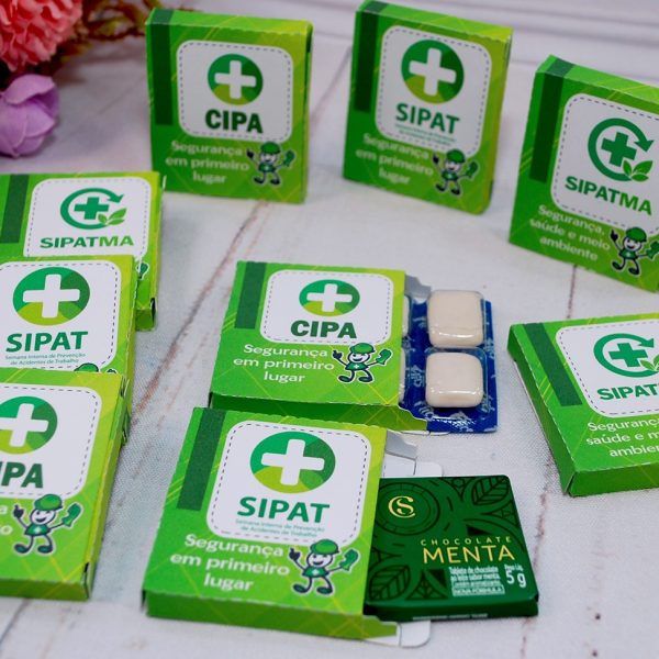 Lembrancinha CIPA, SIPAT e SIPATMA Caixinha para Chicletes