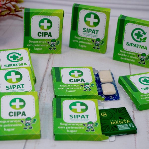 Lembrancinha CIPA, SIPAT e SIPATMA Caixinha para Chicletes