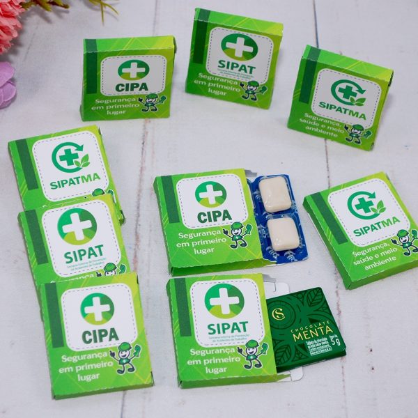 Lembrancinha CIPA, SIPAT e SIPATMA Caixinha para Chicletes