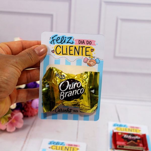 Dia do Cliente Cartão para Chocolates e Brindes