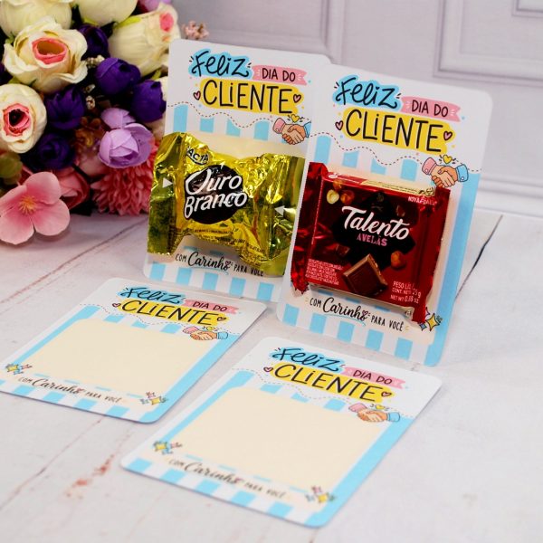 Dia do Cliente Cartão para Chocolates e Brindes