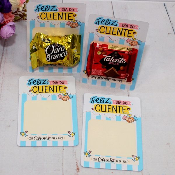 Dia do Cliente Cartão para Chocolates e Brindes