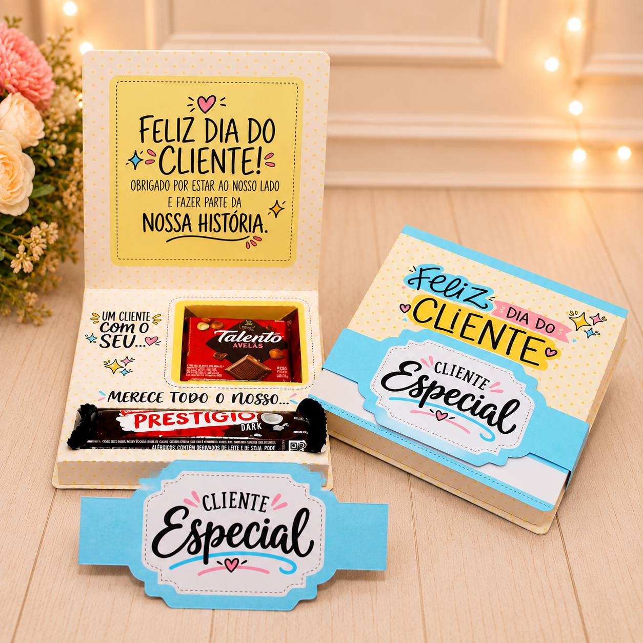 Dia do Cliente Caixinha para Talento e Prestigio