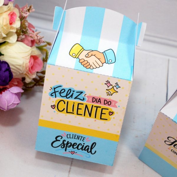 Dia do Cliente Caixinha para Brindes e Lembrancinhas