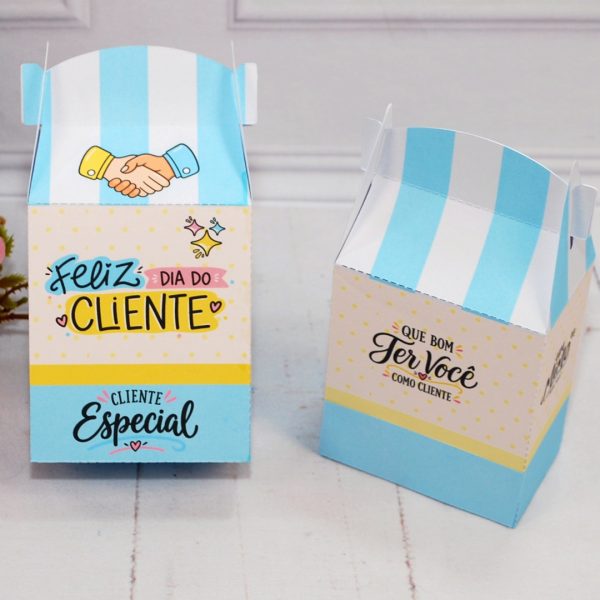 Dia do Cliente Caixinha para Brindes e Lembrancinhas
