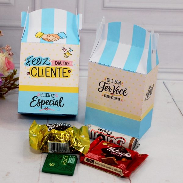 Dia do Cliente Caixinha para Brindes e Lembrancinhas