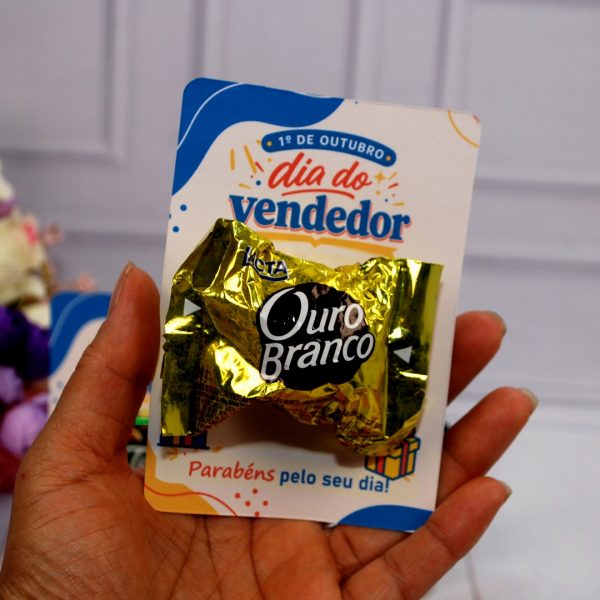 Dia do Vendedor Cartão para Chocolates