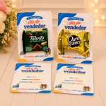 Dia do Vendedor Cartão para Chocolates