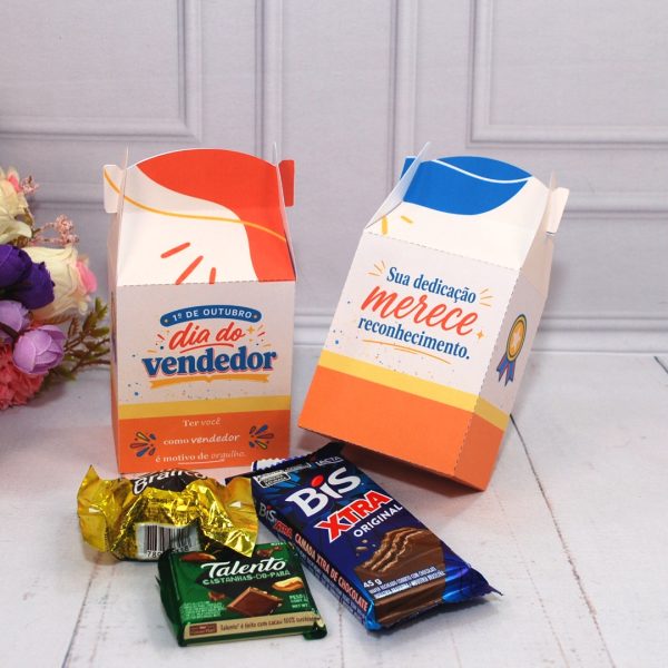 Dia do Vendedor Caixinha para Brindes e Lembrancinha