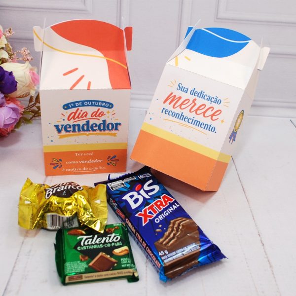 Dia do Vendedor Caixinha para Brindes e Lembrancinha