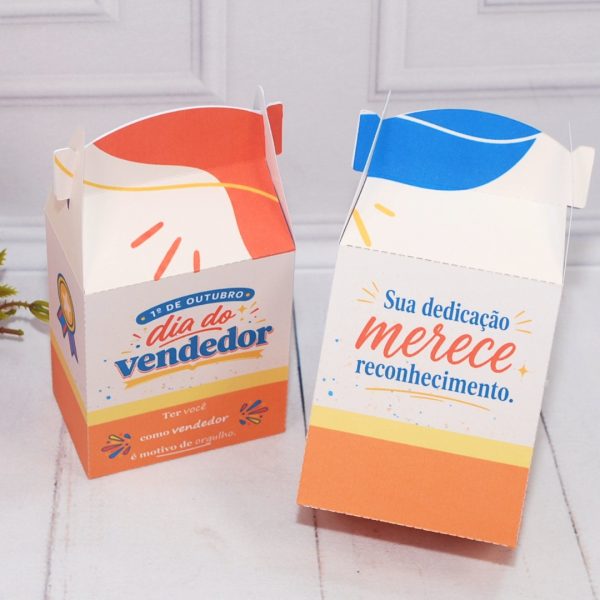Dia do Vendedor Caixinha para Brindes e Lembrancinha