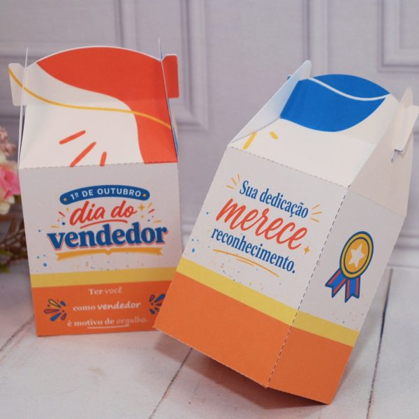 Dia do Vendedor Caixinha para Brindes e Lembrancinha
