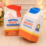 Dia do Vendedor Caixinha para Brindes e Lembrancinha