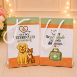 Dia do Veterinario Mini Sacolinha para Lembrancinha
