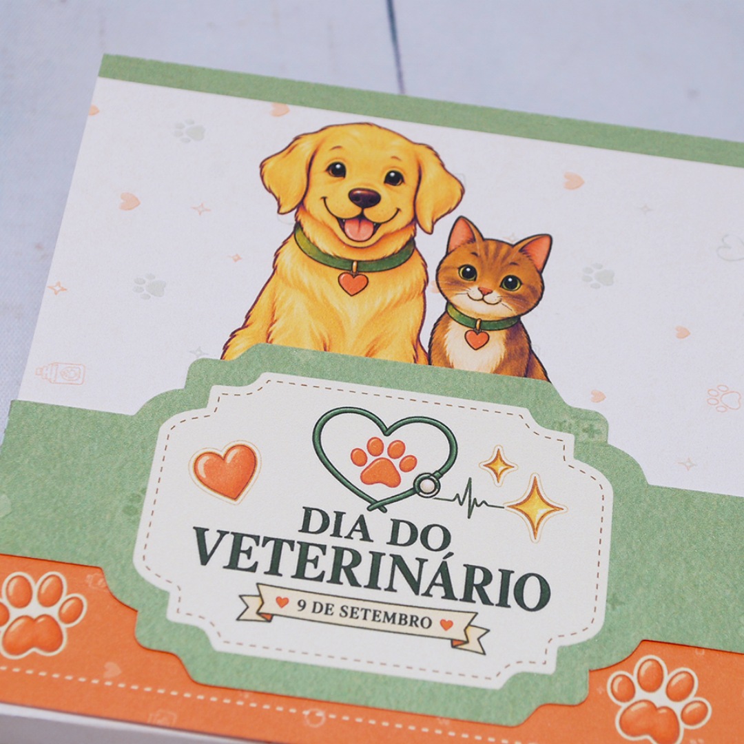 Dia do Veterinario Caixinha Talento e Prestigio montada