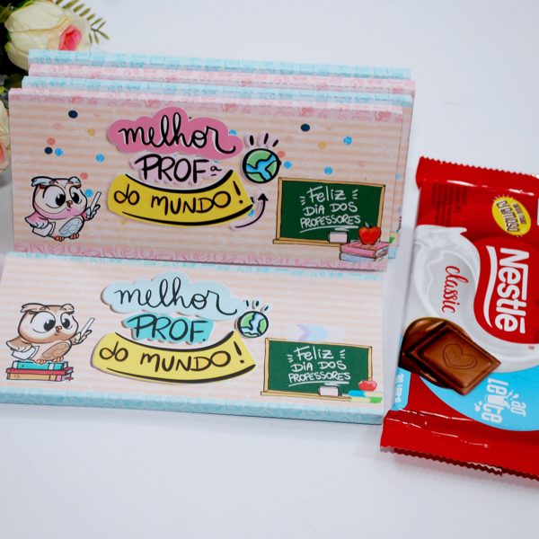 Dia Dos Professores Capinha Para Barra de Chocolate 90gr