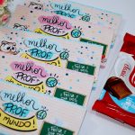 Dia Dos Professores Capinha Para Barra de Chocolate 90gr