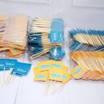 Bandeirinha Personalizada com Palito de Mesa 7 cm para Lanchonete e Bar