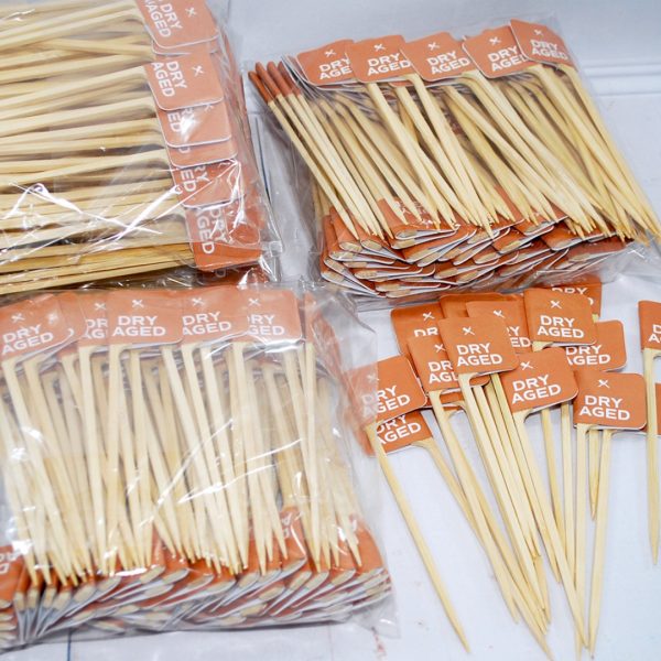 Bandeirinha Personalizada Espeto 15 cm para Hamburgueria e Lanches