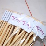 Bandeirinha Personalizada Espeto 18 cm com Logo para Restaurantes e Hotéis