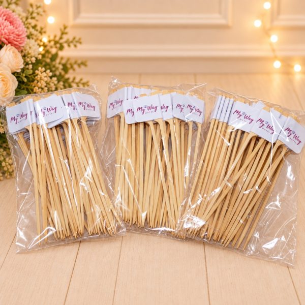 Bandeirinha Personalizada Espeto 18 cm com Logo para Restaurantes e Hotéis