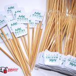Bandeirinha Personalizada Espeto Longo 25 cm para Buffet e Eventos