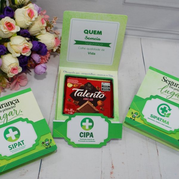 Lembrancinha CIPA, SIPAT e SIPATMA Caixinha com Berço para Talento Grande 85g