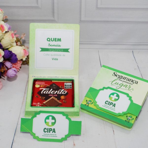 Lembrancinha CIPA, SIPAT e SIPATMA Caixinha com Berço para Talento Grande 85g