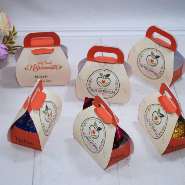 Dia do Nutricionista Mini Maletinha para Chocolates e Mimos