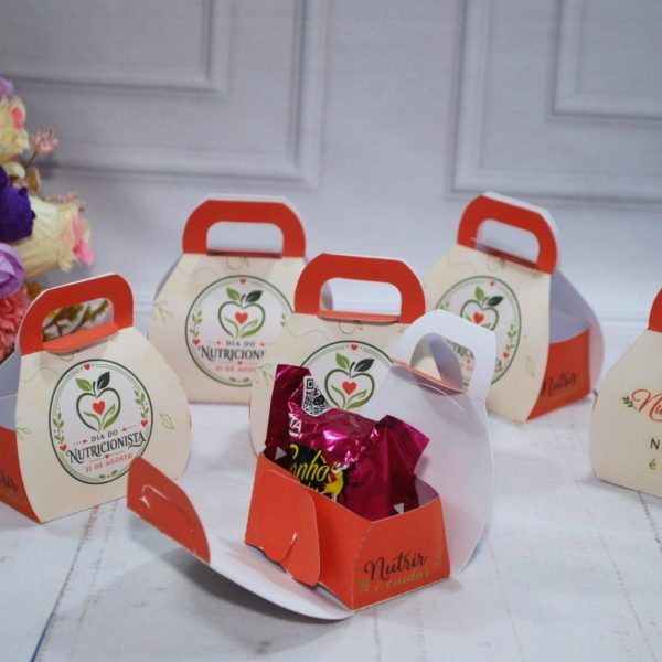 Dia do Nutricionista Mini Maletinha para Chocolates e Mimos