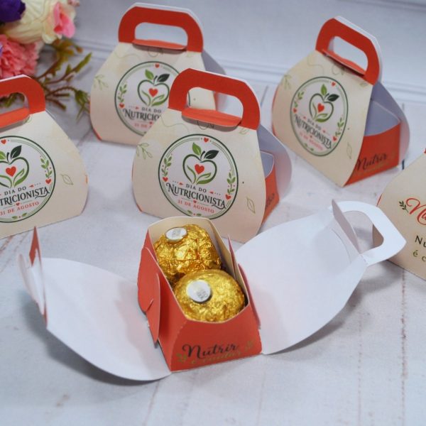 Dia do Nutricionista Mini Maletinha para Chocolates e Mimos