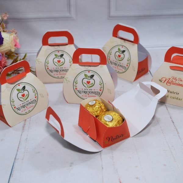 Dia do Nutricionista Mini Maletinha para Chocolates e Mimos