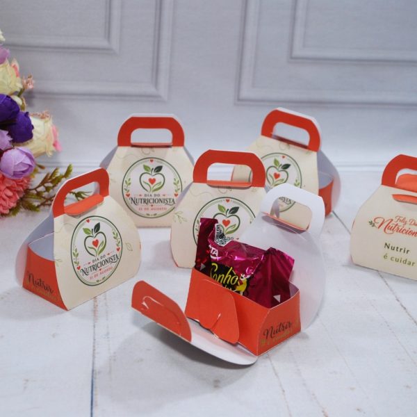 Dia do Nutricionista Mini Maletinha para Chocolates e Mimos