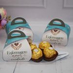 Enfermagem Caixinha com Alça para 4 Ferrero Rocher ou Sabonete